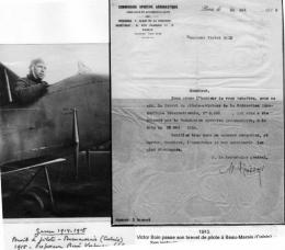 1915 - Victor Boin passe son brevet de pilote  Beau-Marais (Calais). Son instructeur est le Lieutenant Ren Vertongen